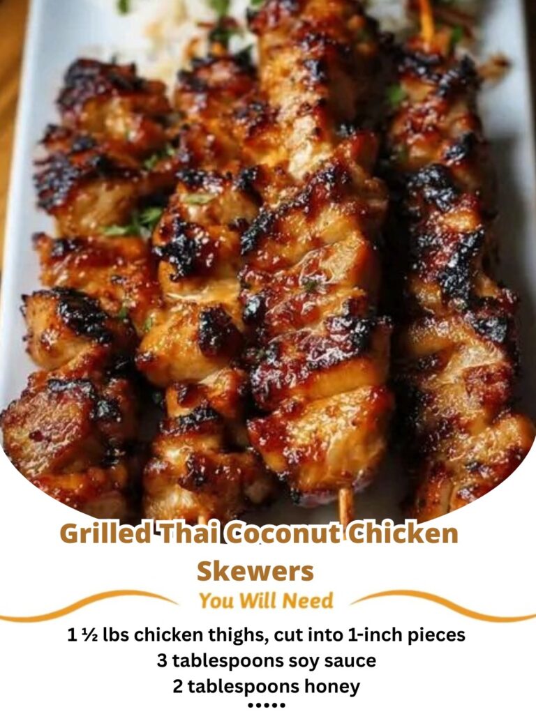 Grilled Thai Coconut Chicken Skewers 😋