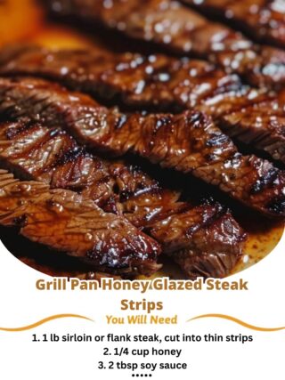Grill Pan Honey Glazed Steak Strips