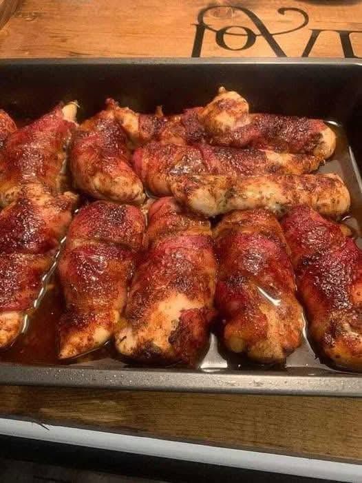 Chicken Strips Wrapped with Bacon