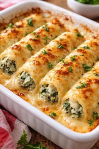 Cannellonis aux Épinards et à la Ricotta