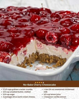 No-Bake Cherry Cheesecake Recipe