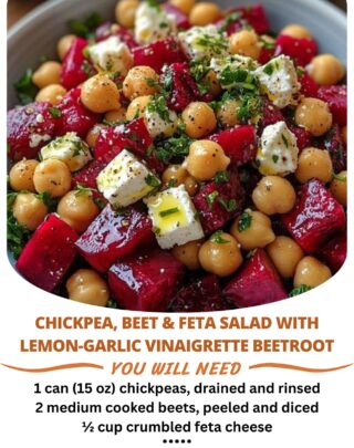 Chickpea, Beet & Feta Salad with Lemon-Garlic Vinaigrette beetroot