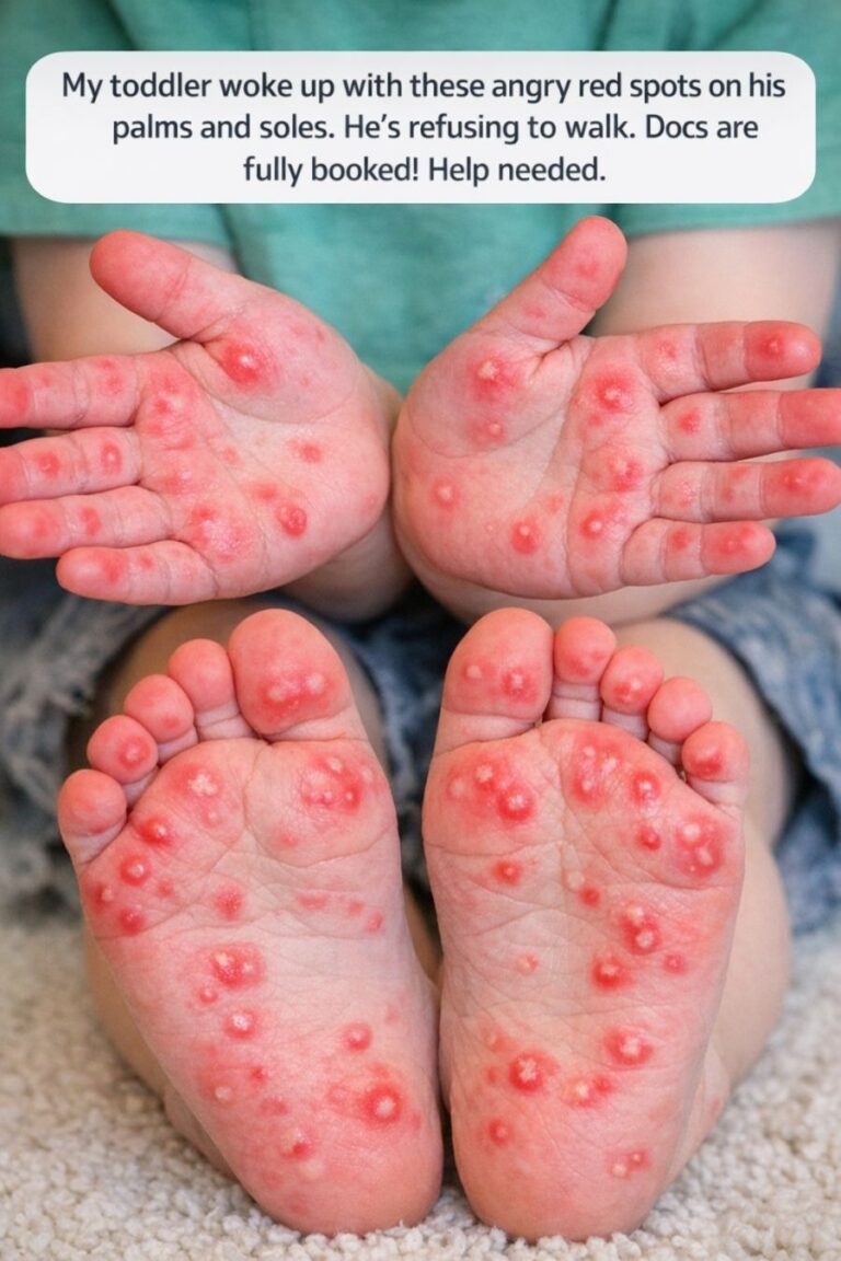 Toddler Has Red Spots on Palms & Soles + Won’t Walk? What to Do When the Doctor’s Booked
