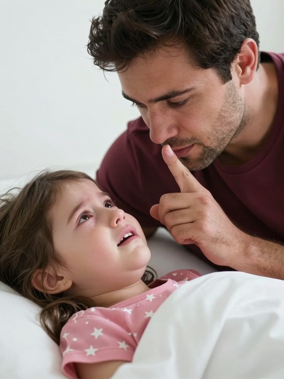 “Dad… my back hurts so much I can’t sleep. Mom said I shouldn’t tell you.