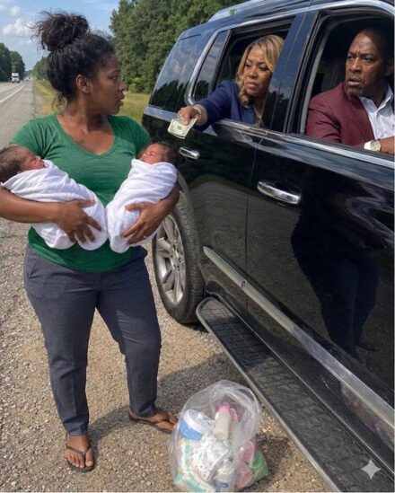 A divorced millionaire was driving his fiancée home when he unexpectedly saw his homeless ex-wife on the street.